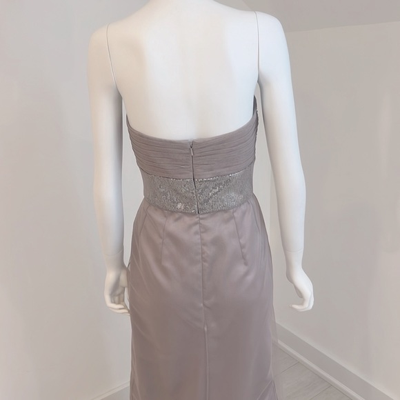 DESSY SAMPLE SALE bridesmaid 2848 Taupe SIZE 10 Stretch Tulle/Sequine pristine - Picture 6 of 8